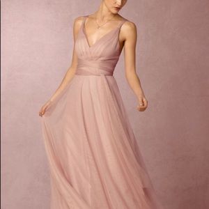 BHLDN Anthropologie Zaria Dress - Rosewood Blush